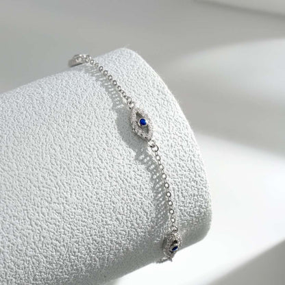 [GALE]Evil Eye Shape Pendent Necklace