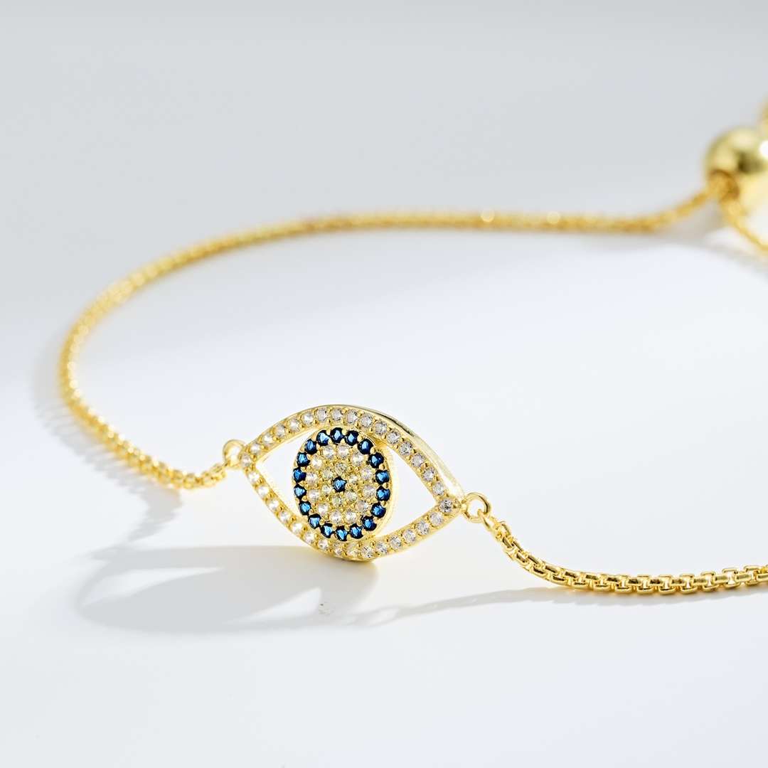 [GALE]Dazzling Eye Shape Necklace