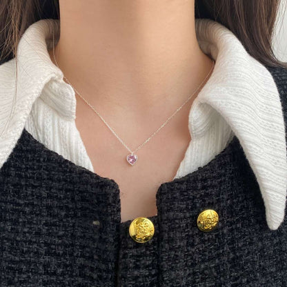 [GALE]Ornate Heart Shape Necklace