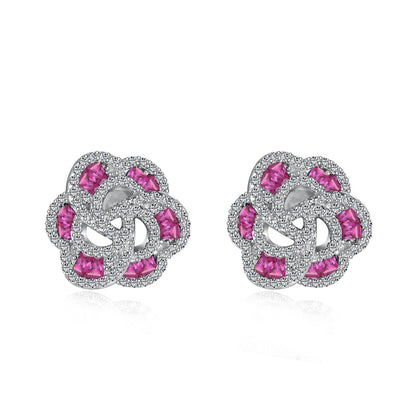 [GALE]Exquisite Flower Shape Daily Earrings