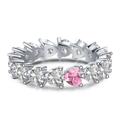 [GALE]0.25 Carat Radiant Romance Heart Cut Lover Ring