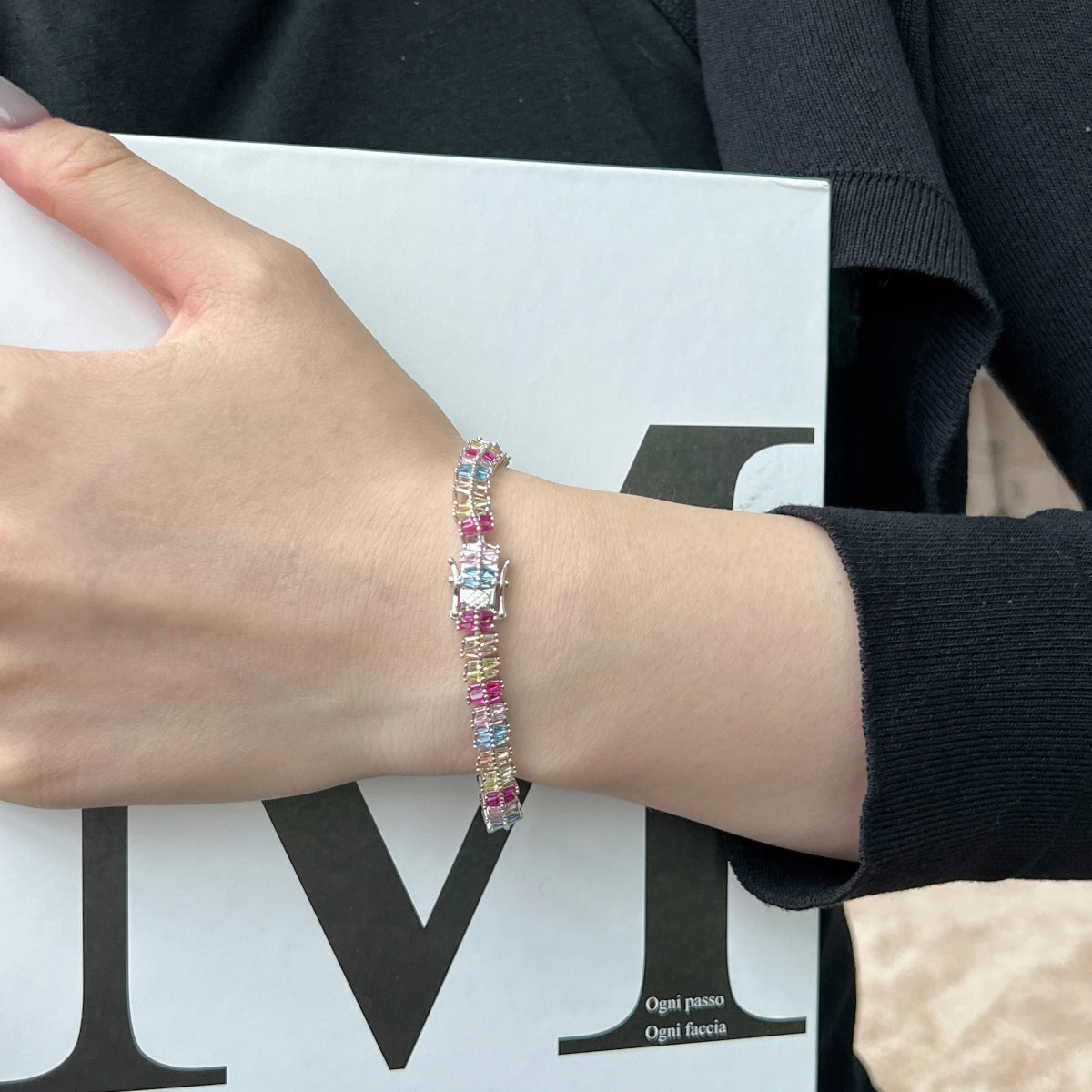 [GALE]Sparkling Exquisite Multi Cut Party Bracelet