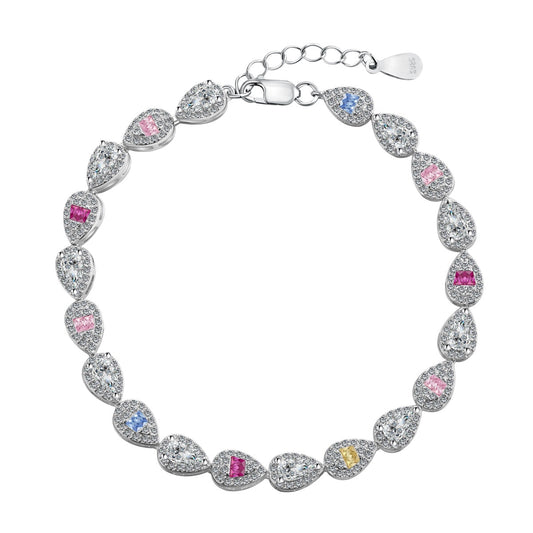 [GALE]0.25 Carat Radiant Water Drop Shape Daily Bracelet