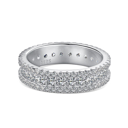 [GALE]Delicate Colorful Round Cut Daily Ring