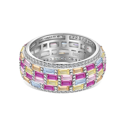[GALE]Radiant Colorful Radiant Cut Daily Ring