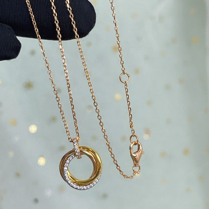 [GALE]TRINITY-HALSKETTE SILBER GOLD ROSA GOLD DIAMANTEN 
