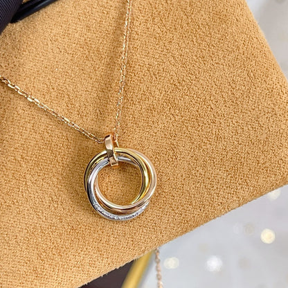 [GALE]TRINITY-HALSKETTE SILBER GOLD ROSA GOLD DIAMANTEN 