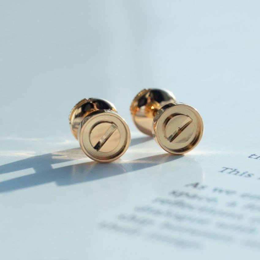 [ゲイル]ラブイヤリング ピンクゴールド 10mm