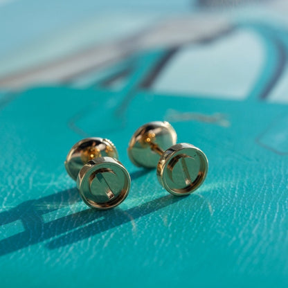 [ゲイル]ラブイヤリング ピンクゴールド 10mm