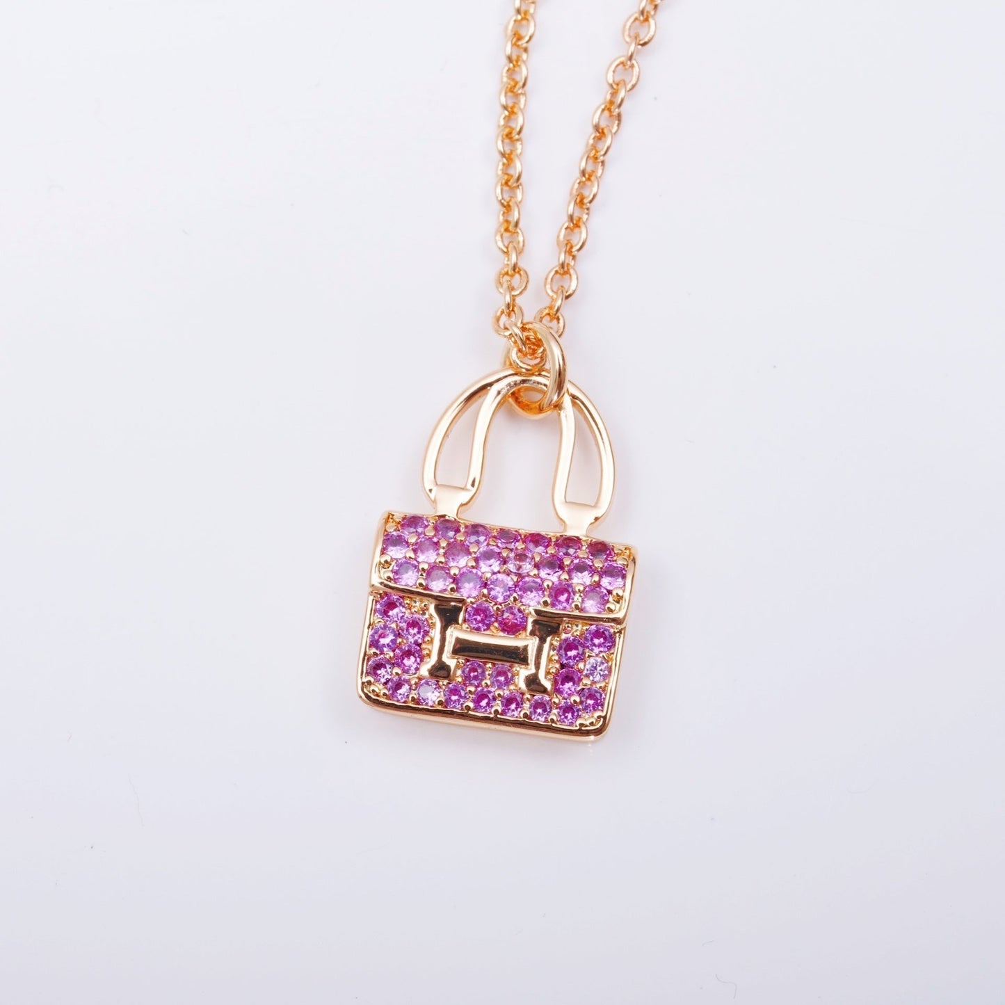 [GALE]CONSTANCE ANHÄNGER LILA DIAMANT-KETTE