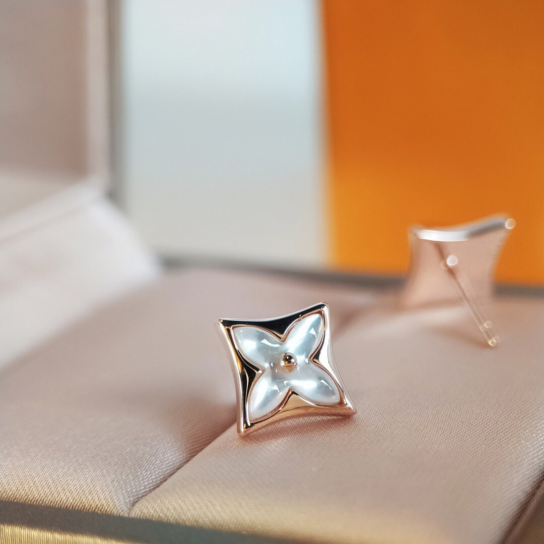 [GALE]STAR MOP PINK GOLD EARRINGS