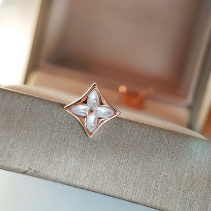 [GALE]STAR MOP PINK GOLD EARRINGS