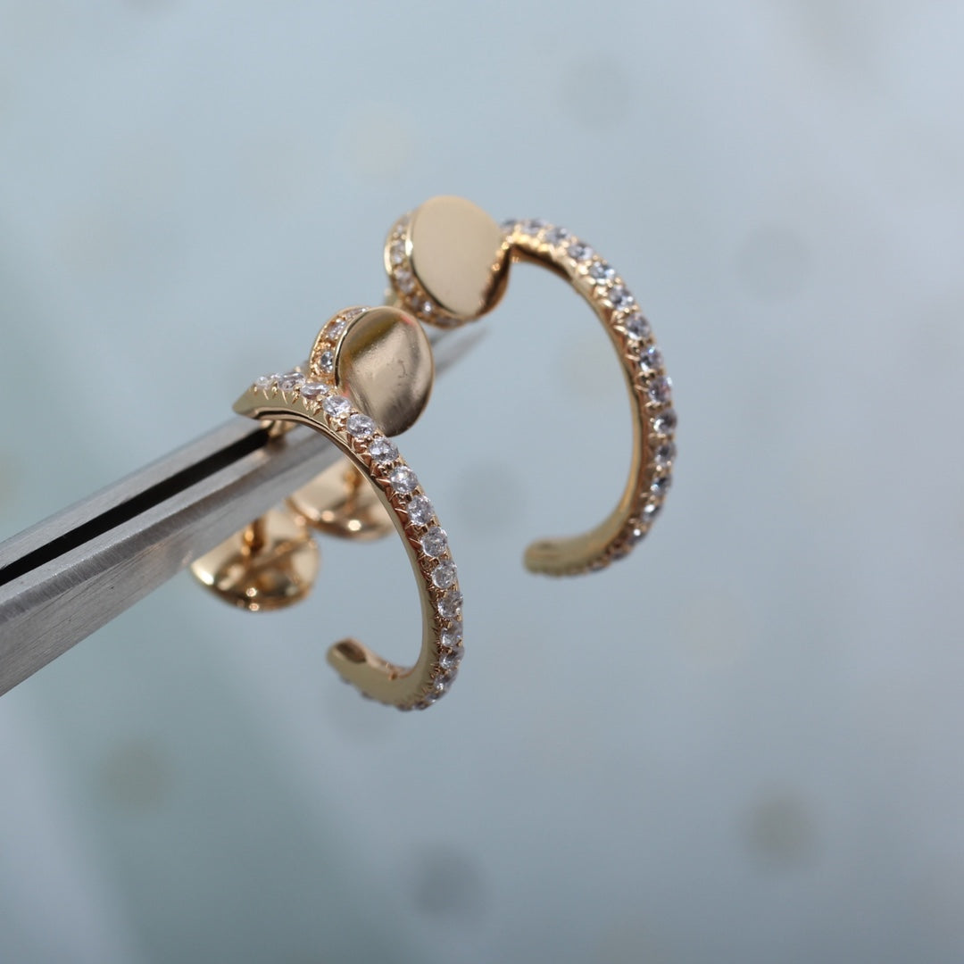 [GALE]JUSTE イヤリング 12.75mm ピンクゴールド ダイヤモンド