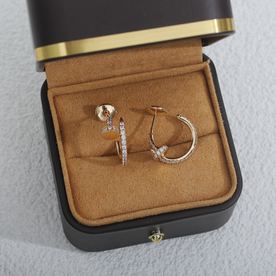 [GALE]JUSTE イヤリング 12.75mm ピンクゴールド ダイヤモンド