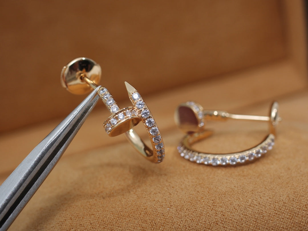[GALE]JUSTE イヤリング 12.75mm ピンクゴールド ダイヤモンド