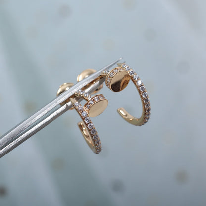 [GALE]JUSTE イヤリング 12.75mm ピンクゴールド ダイヤモンド