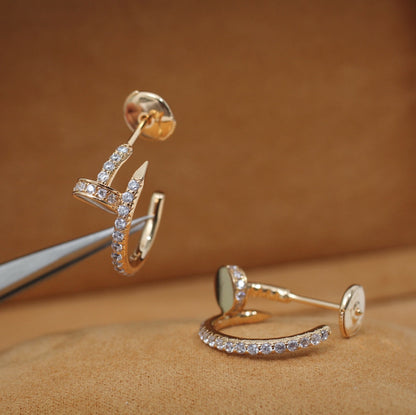 [GALE]JUSTE イヤリング 12.75mm ピンクゴールド ダイヤモンド