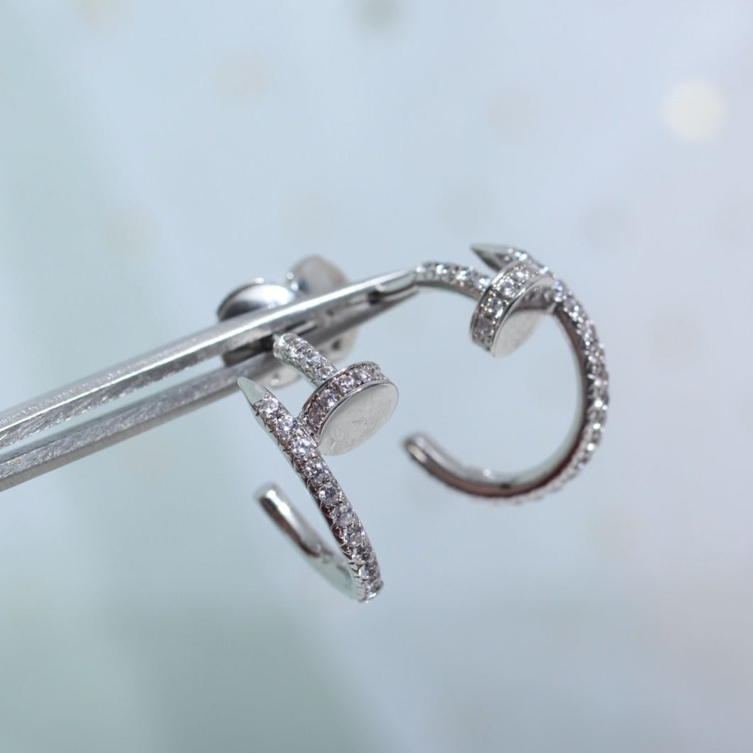[GALE]JUSTE イヤリング 12.75mm シルバー ダイヤモンド
