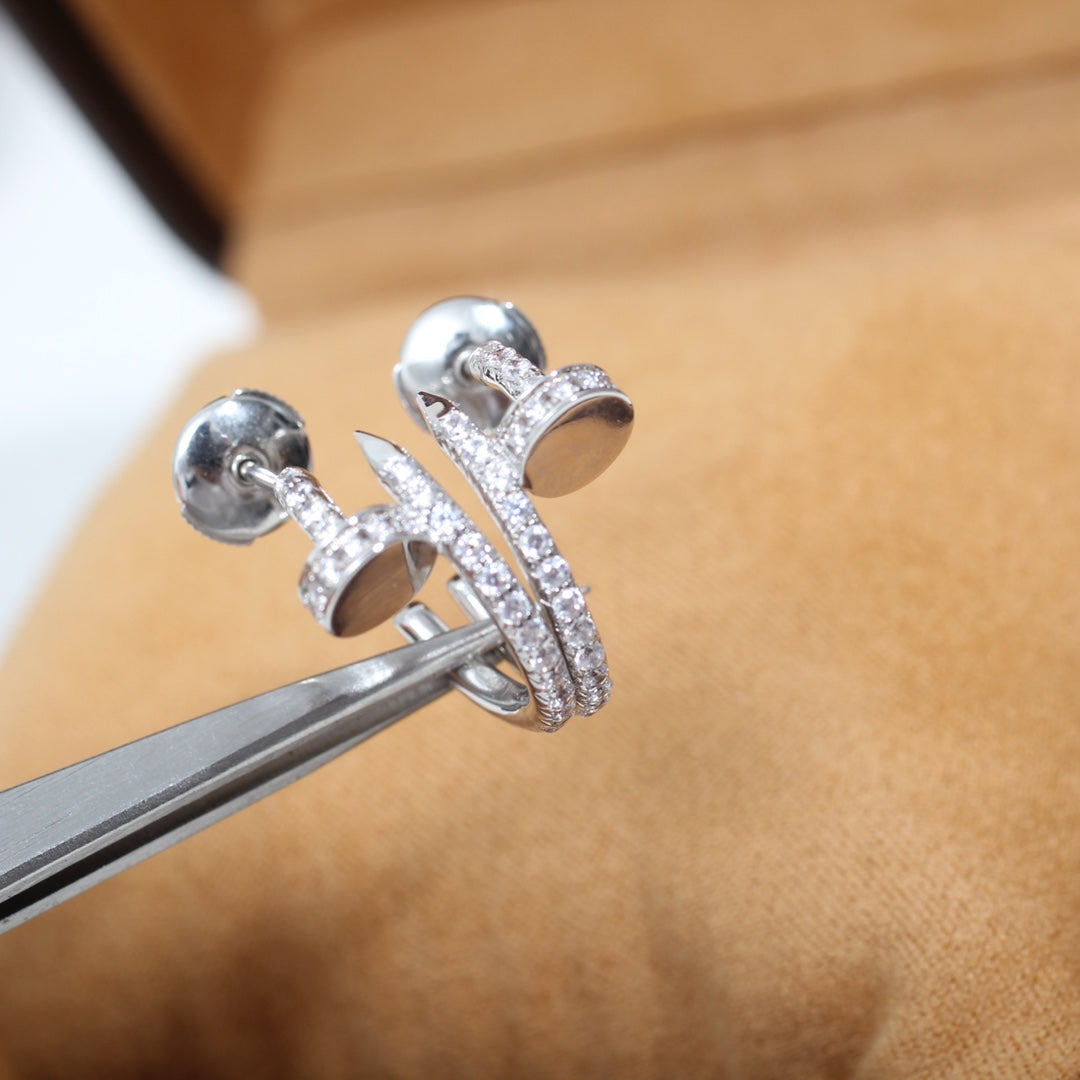 [GALE]JUSTE イヤリング 12.75mm シルバー ダイヤモンド