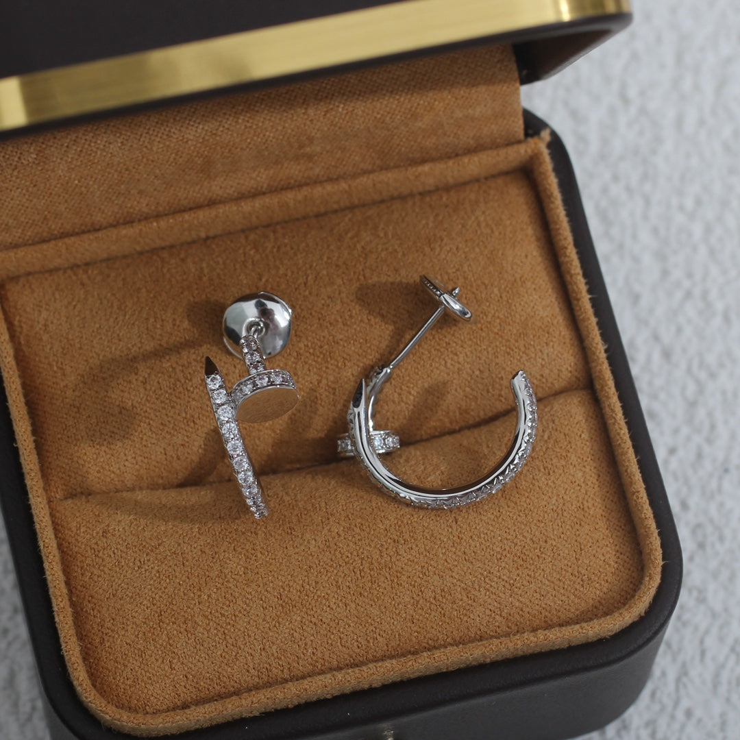 [GALE]JUSTE イヤリング 12.75mm シルバー ダイヤモンド