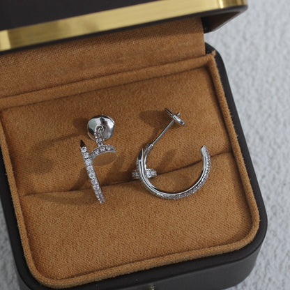 [GALE]JUSTE イヤリング 12.75mm シルバー ダイヤモンド