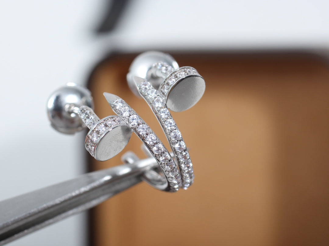 [GALE]JUSTE イヤリング 12.75mm シルバー ダイヤモンド
