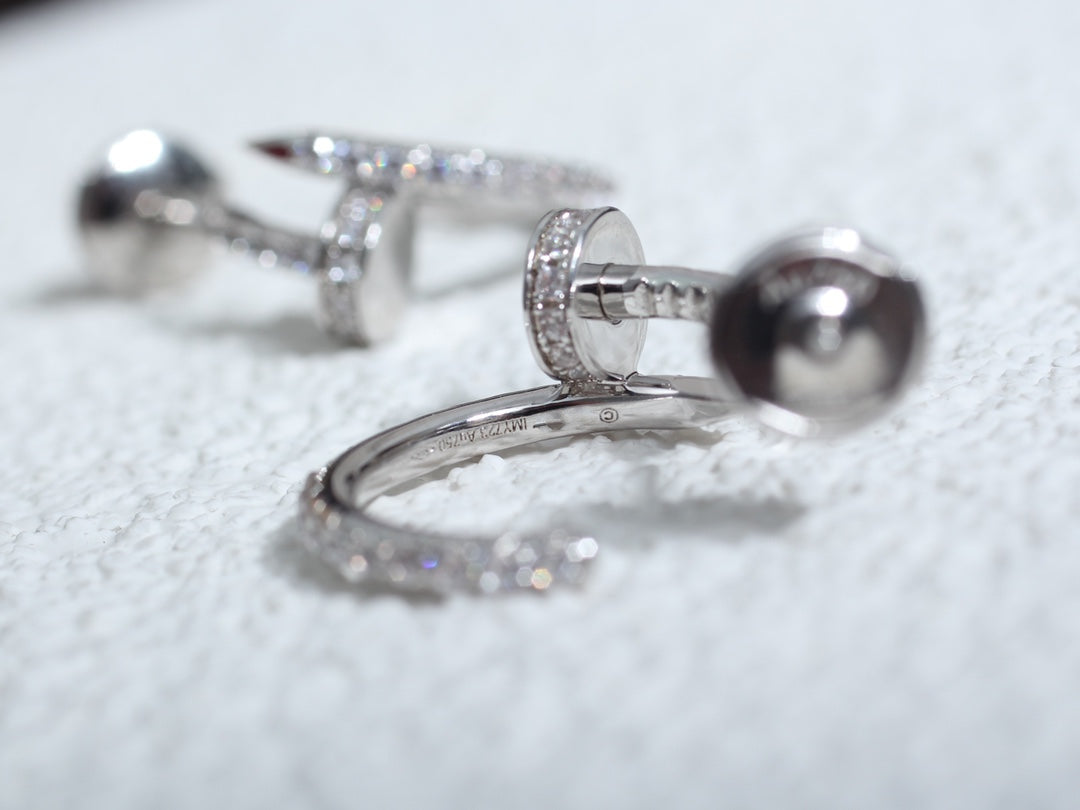 [GALE]JUSTE イヤリング 12.75mm シルバー ダイヤモンド