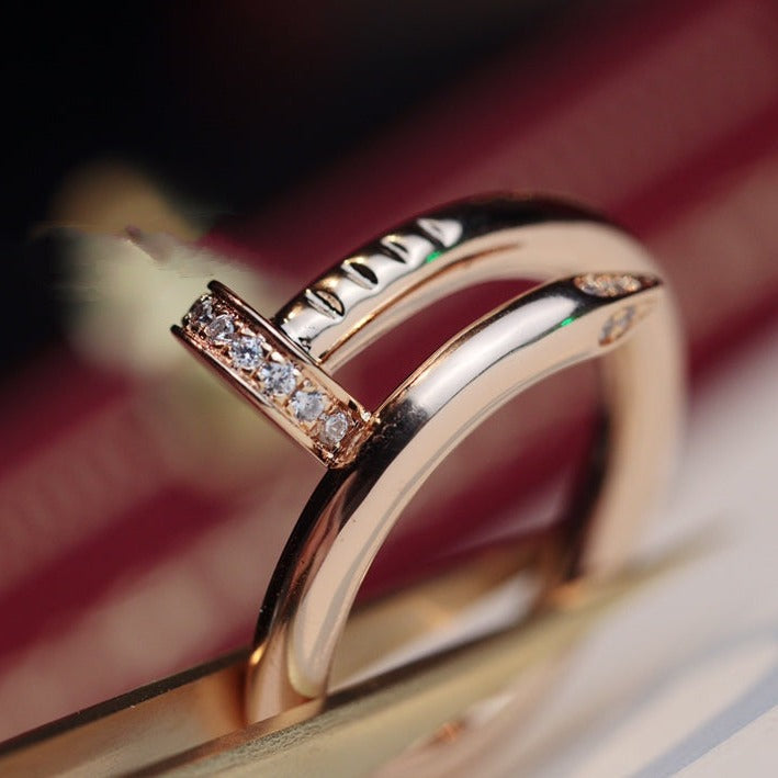[GALE]JUSTE RING 2,65 MM ROSA GOLD DIAMANT