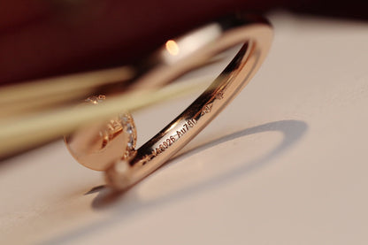 [GALE]JUSTE RING 2,65 MM ROSA GOLD DIAMANT