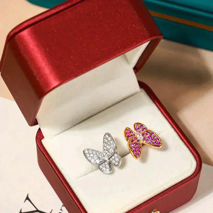 [GALE]TWIN BUTTERFLY DIAMOND RING