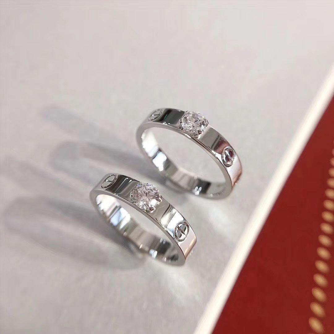 [GALE] Liebesring 3,6 mm 1 großer Diamant