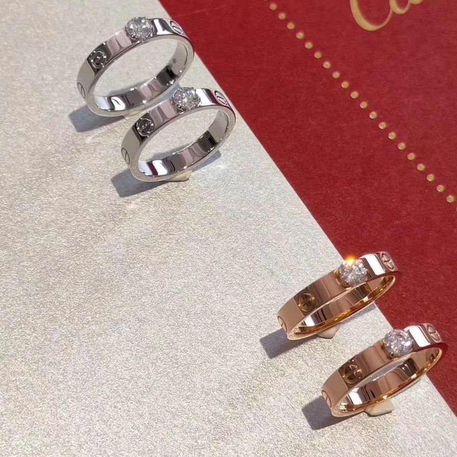 [GALE] Liebesring 3,6 mm 1 großer Diamant