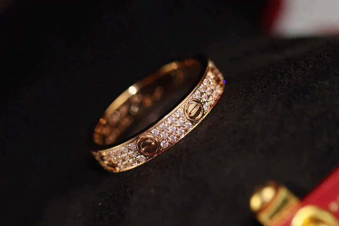 [GALE] Liebesring, 3,6 mm Diamantbesatz
