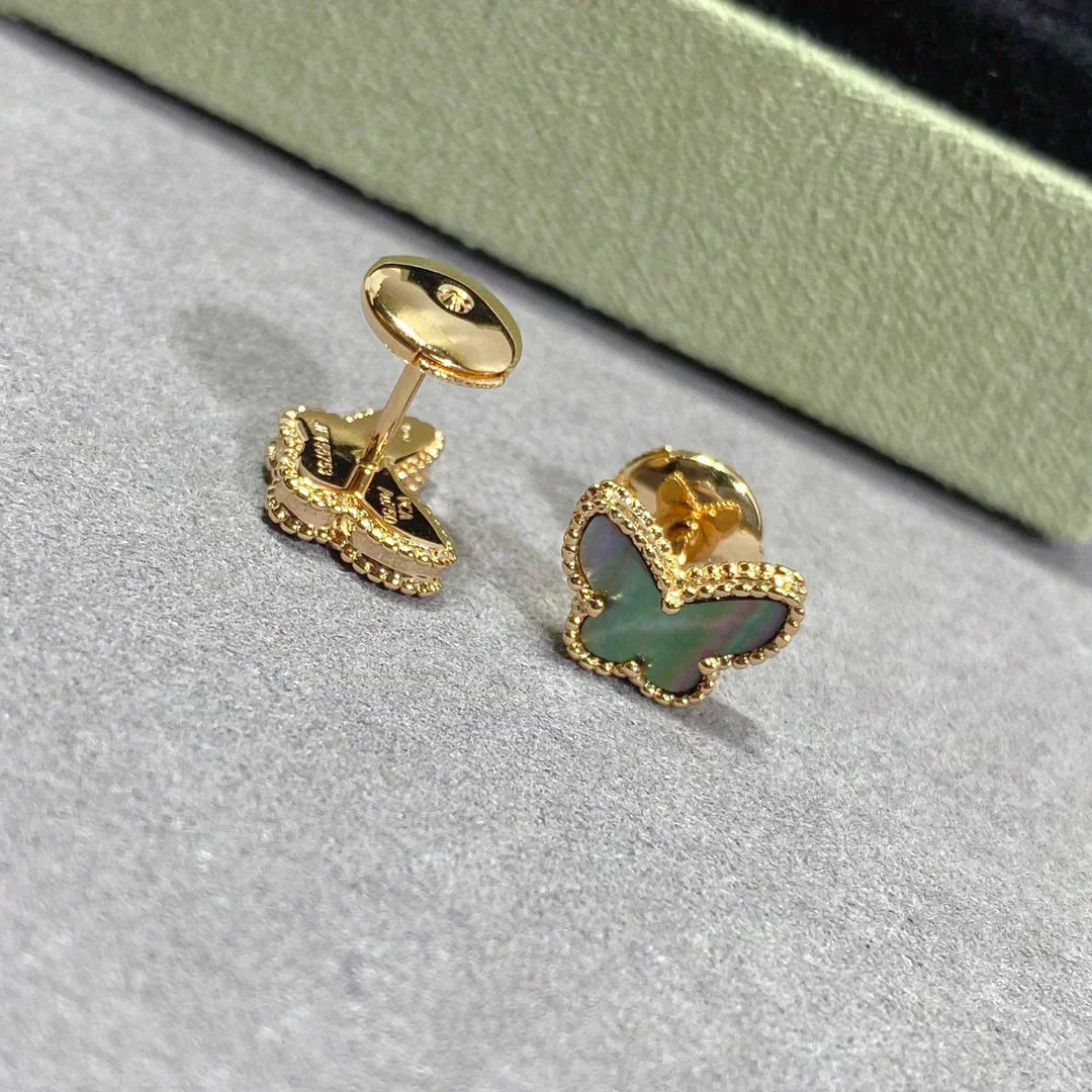 [GALE]BUTTERFLY DARK MOP  EARRINGS