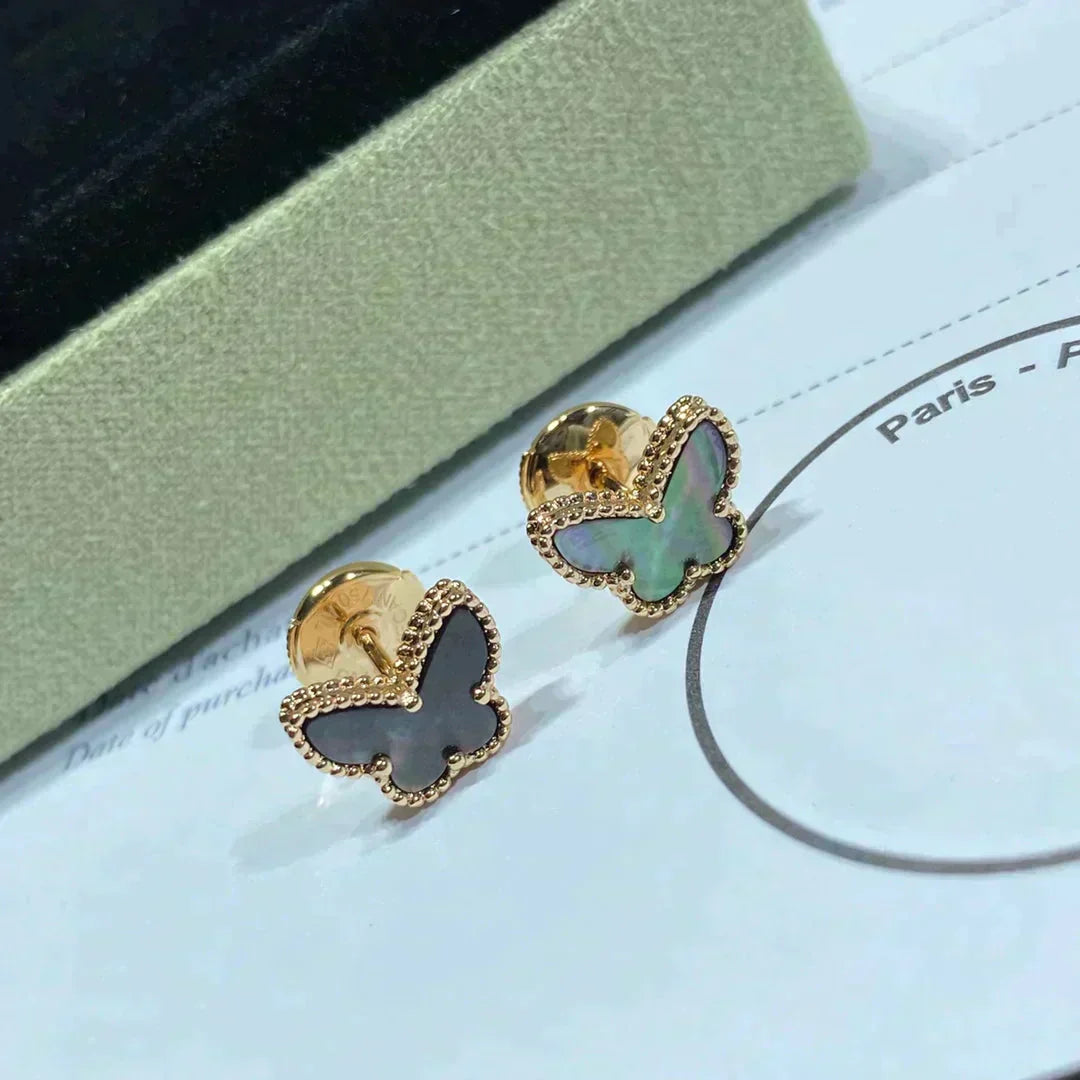 [GALE]BUTTERFLY DARK MOP  EARRINGS