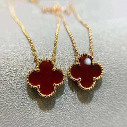 [GALE]CLOVER 15MM CARNELIAN EINZELBLÜTEN-KETTE