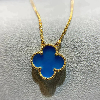 [GALE]CLOVER 15MM BLAUER ACHAT-KETTE
