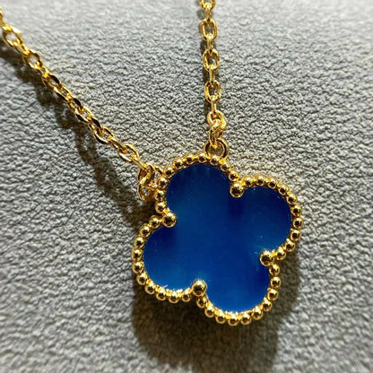 [GALE]CLOVER 15MM BLAUER ACHAT-KETTE