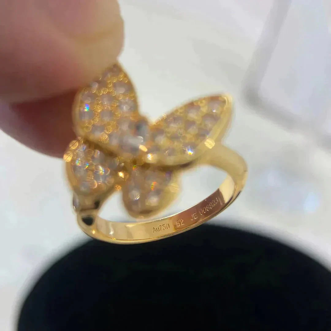 [GALE]BUTTERFLY DIAMOND RING