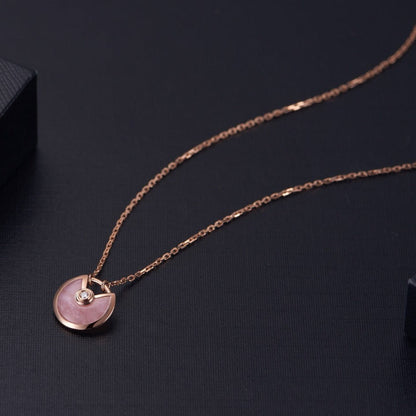 [GALE]AMULETTE ROSÉGOLD PINK MOP HALSKETTE