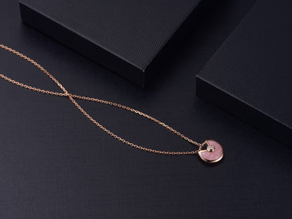 [GALE]AMULETTE ROSÉGOLD PINK MOP HALSKETTE