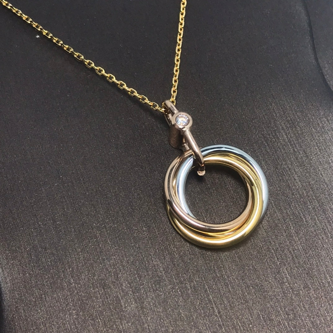 [GALE]TRINITY SILBER GOLD ROSA GOLD KETTE