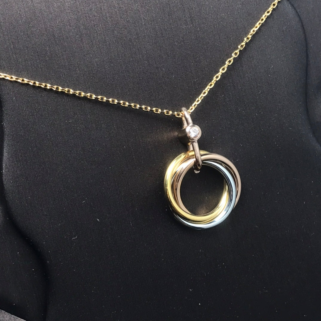 [GALE]TRINITY SILBER GOLD ROSA GOLD KETTE