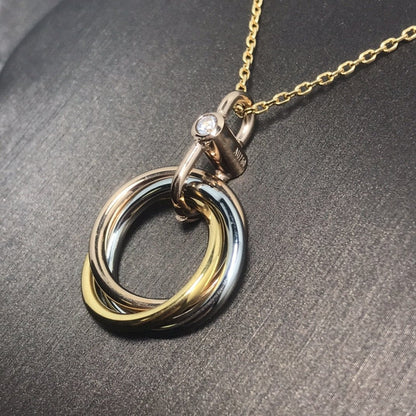 [GALE]TRINITY SILBER GOLD ROSA GOLD KETTE