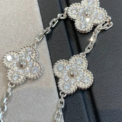 [GALE] CLOVER 5 MOTIF FULL DIAMOND BRACELET COLLECTION