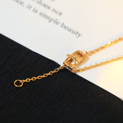 [GALE]Stern- und Sonnen-Diamant-Halskette aus Roségold