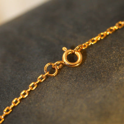 [GALE] Sonnenanhänger, Halskette aus roségoldenem Metall mit 1 Diamanten