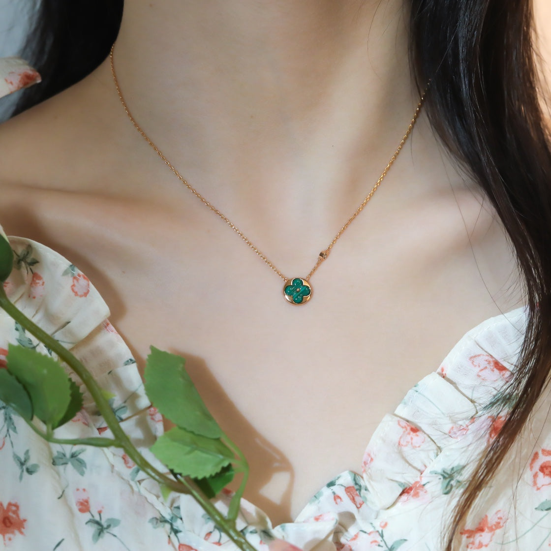 [GALE] Sonnenanhänger, Halskette aus roségoldenem Metall mit 1 Diamanten