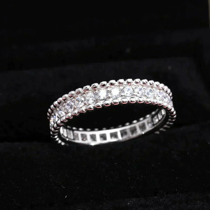 [GALE]PERLEE DIAMOND SILVER RING