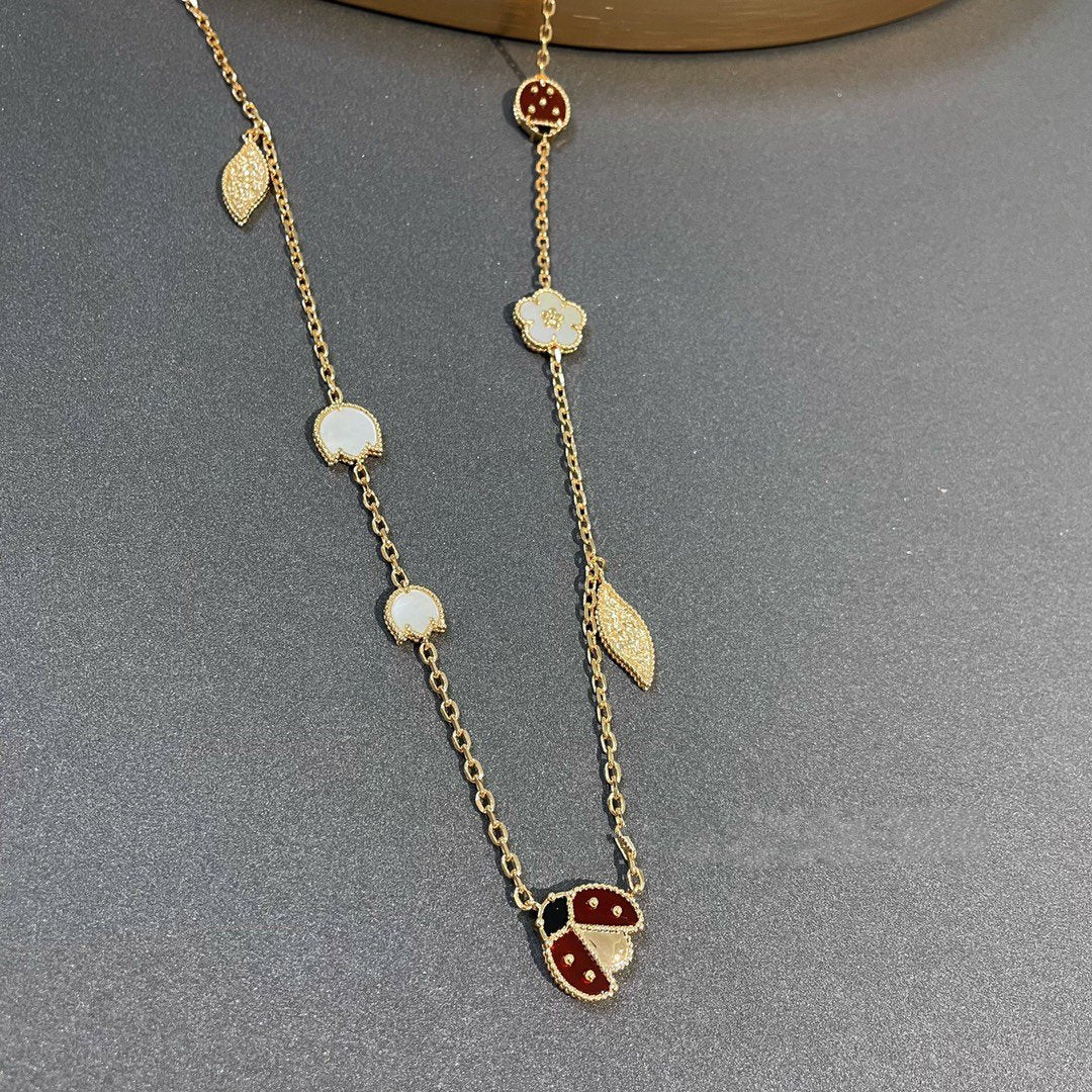 [GALE] GLÜCKSFRÜHLINGS-GOLDKETTE MIT 15 MOTIVEN